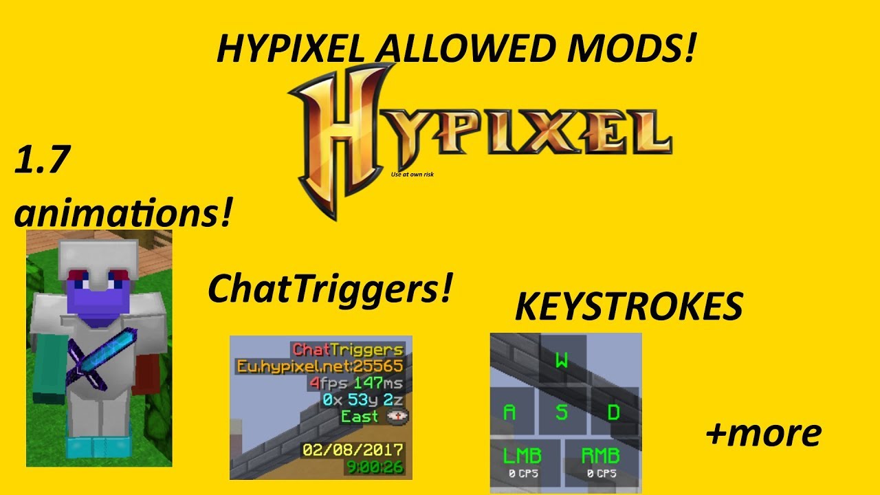 What mods are allowed on hypixel minecraft