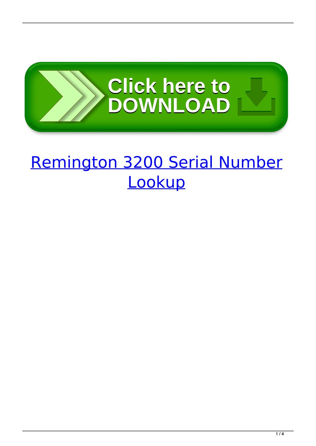 Remington 40x Serial Number Lookup